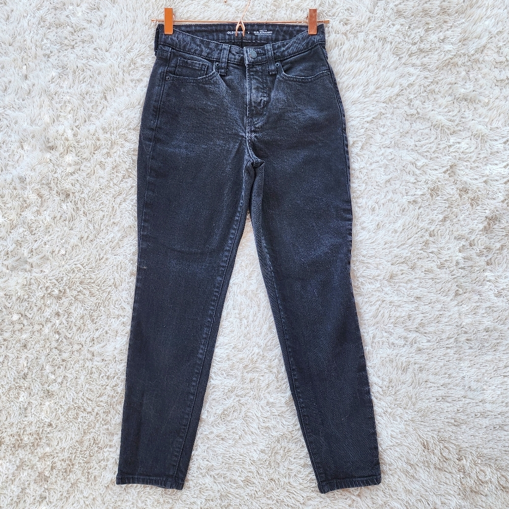 Old Navy O.G. Straight High Rise Vintage Black‎ Jeans